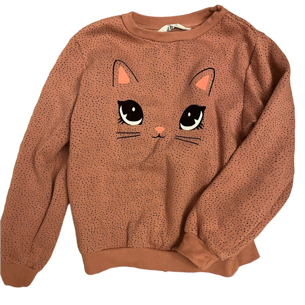 Children’s sweatshirt with cat design
